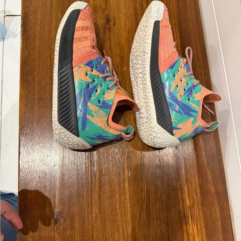 Adidas Harden Vol 2California Dreamin Basketball Shoes Orange Multicolor Size 7 - Picture 3 of 9